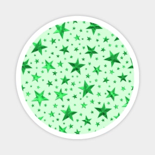 Green Star Pattern Magnet